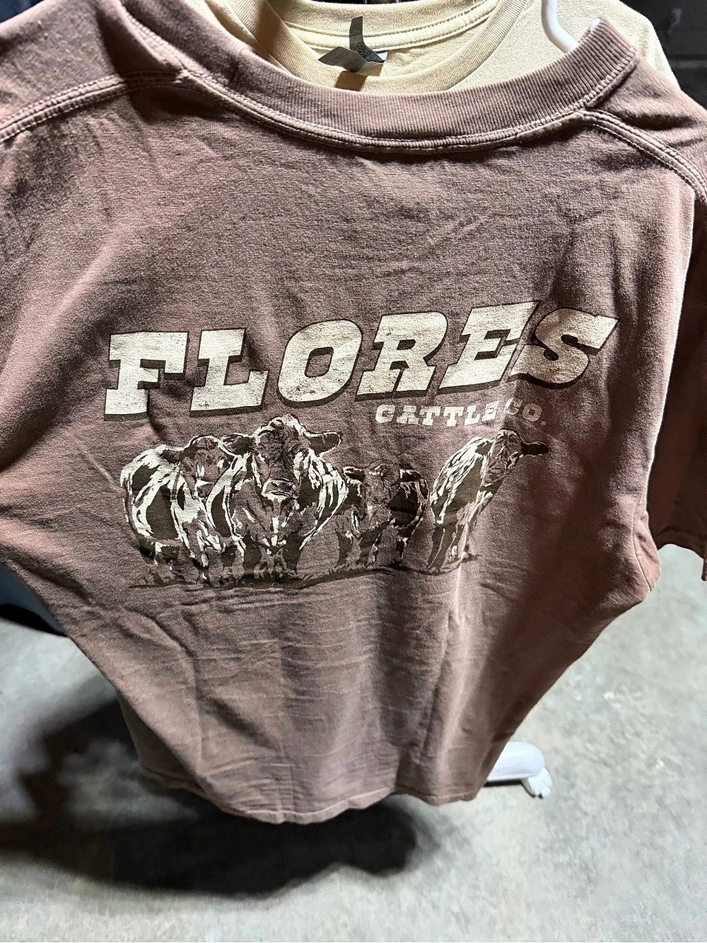 Wyatt Flores Short Sleeve Tee Brown Large